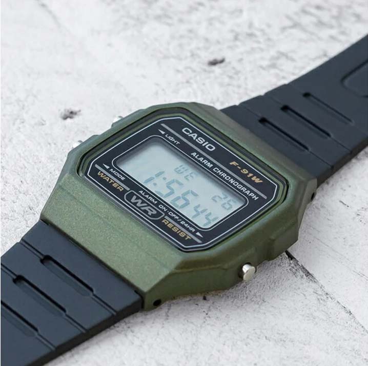 Наручные часы Casio F-91WM-3A. Фото 1.