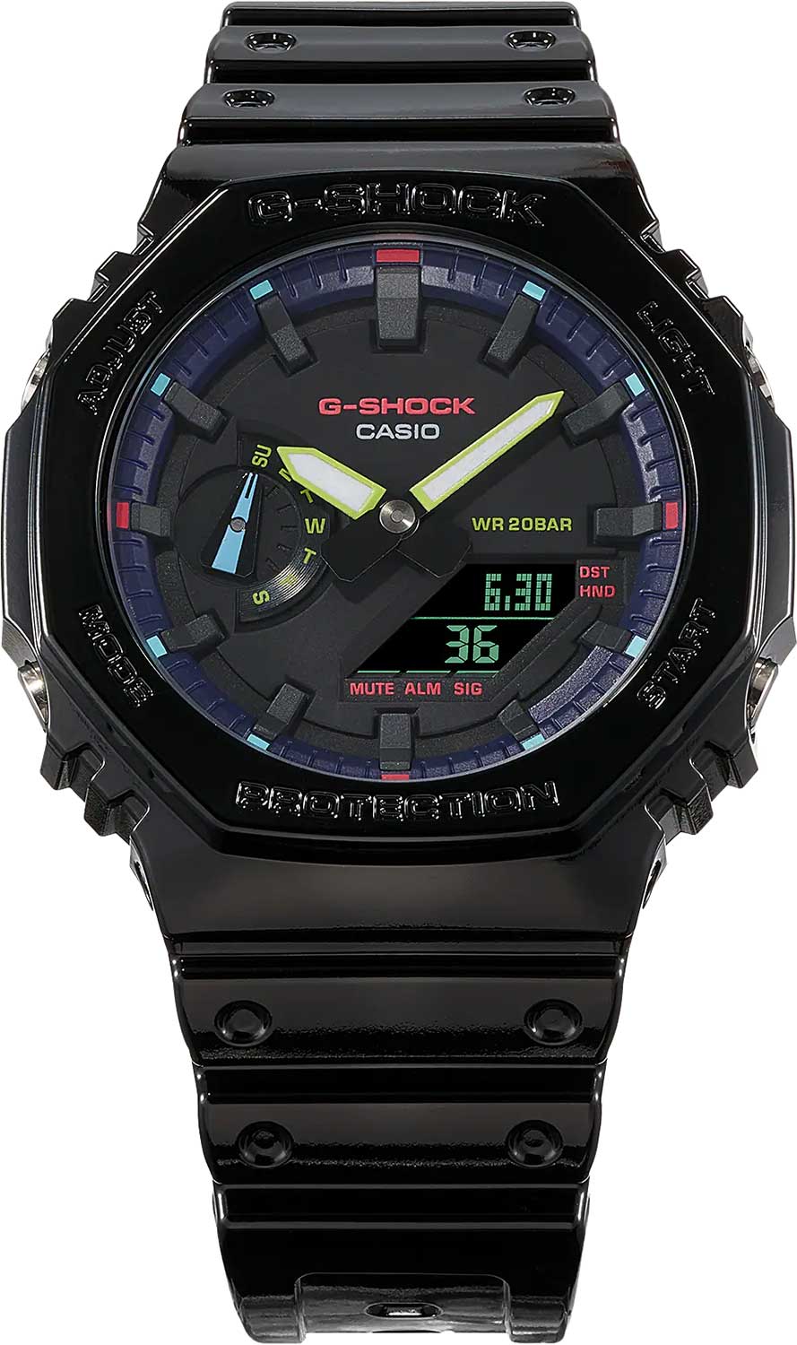 Наручные часы Casio GA-2100RGB-1A. Фото 6.