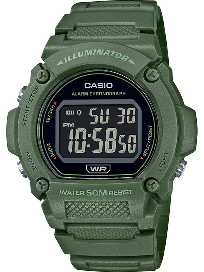 Наручные часы Casio W-219HC-3B. Фото 0.