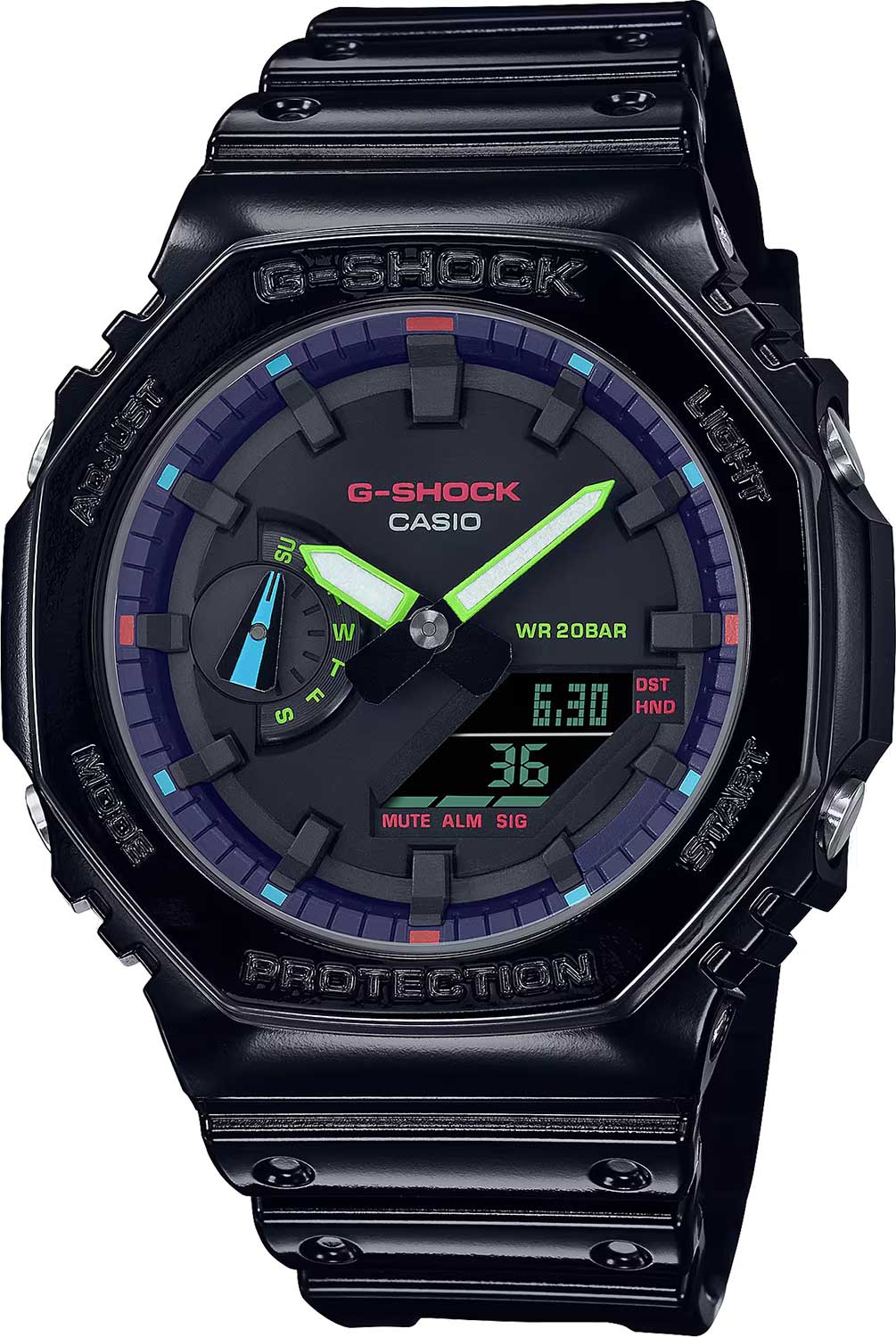 Наручные часы Casio GA-2100RGB-1A. Фото 0.