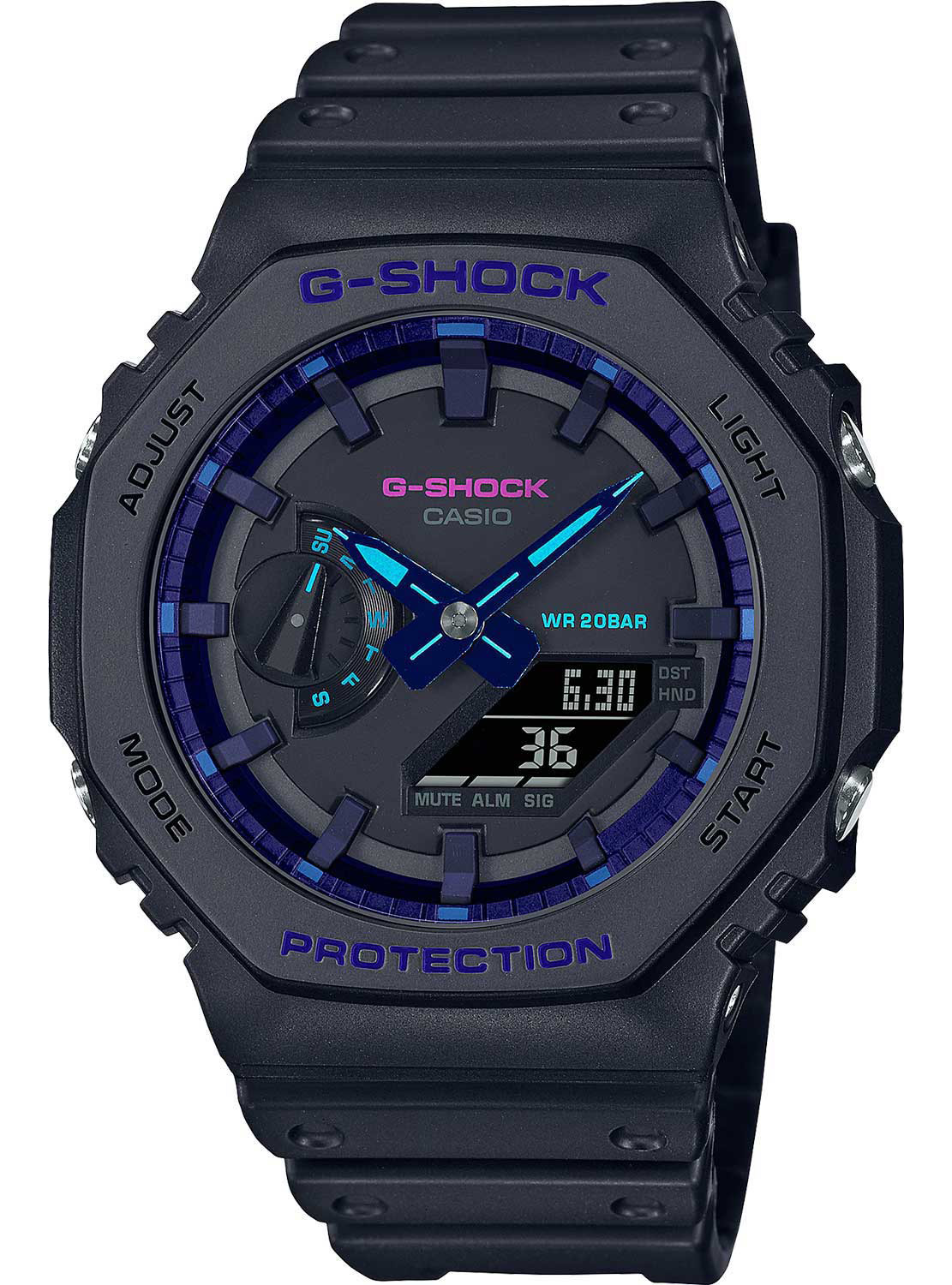 Наручные часы Casio GA-2100VB-1A. Фото 0.