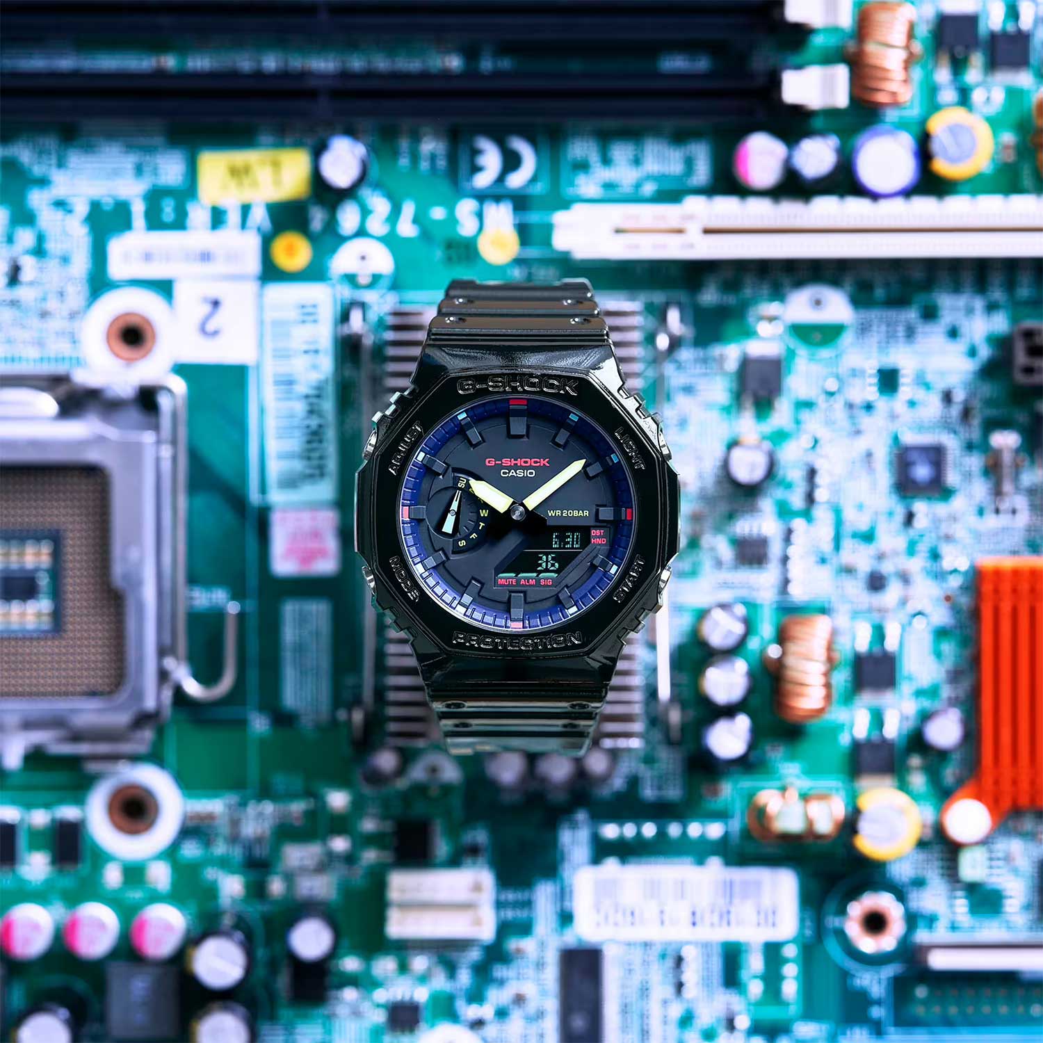 Наручные часы Casio GA-2100RGB-1A. Фото 9.