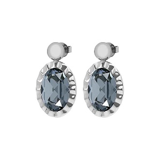 Серьги TIVOLA UNICA big (S/P) Silver night 2,65cm