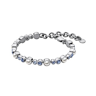 Браслет SACHA SS LIGHT SAPPHIRE / WHITE PEARL