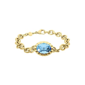 Браслет TIVOLA UNICA big (G/P) Aquamarine