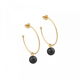 Классические серьги Graphite Pearl