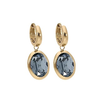 Серьги Creole TIVOLA small G silver night