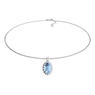 Колье TIVOLA UNICA big (S/P) Aquamarine 3cm