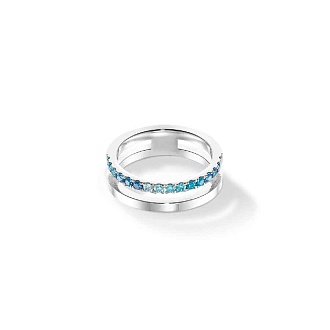 Кольцо Blue-Silver