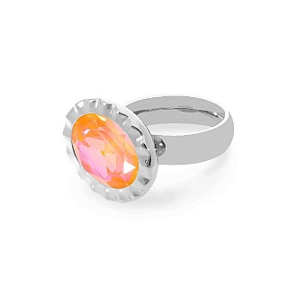 Кольцо TIVOLA UNICA big (S/P) Crystal orange ignite 56