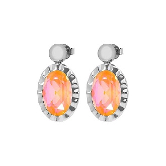 Серьги TIVOLA UNICA big (S/P) Crystal orange ignite 2,65cm