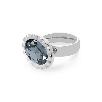 Кольцо TIVOLA UNICA big (S/P) Crystal silver night 58