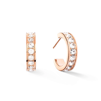 Coeur de Lion Пусеты Crystal-Rose gold