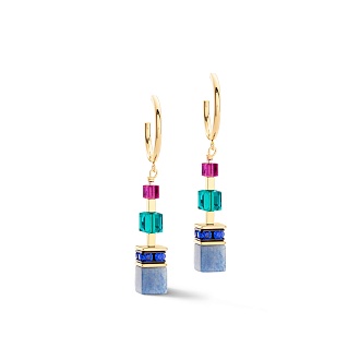 Пусеты Multicolour Gemstone