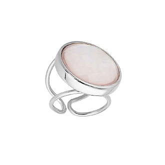 Кольцо  quartz rose безразмерное