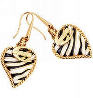 WC1I907O JUST ZEBRA ORECC.CUORI GOLD (PS)