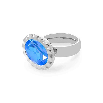 Кольцо TIVOLA UNICA big (S/P) Royal blue delite 54