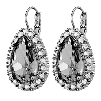 Серьги FIORA SS GREY/CRYSTAL