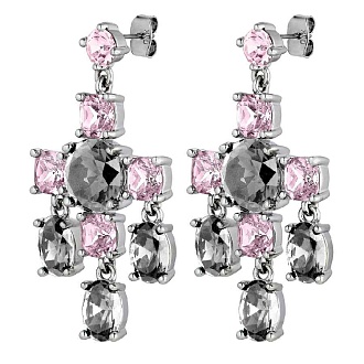 Серьги LEONORA SS GREY / VINTAGE ROSE