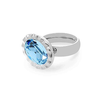 Кольцо TIVOLA UNICA big (S/P) Aquamarine 56