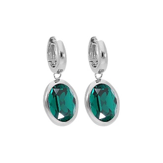 Серьги Creole TIVOLA small S emerald