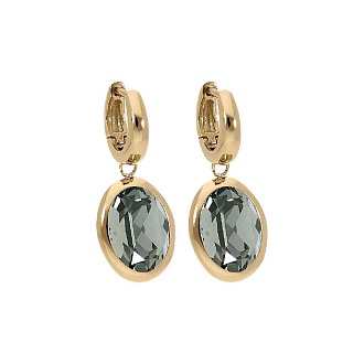 Серьги Creole TIVOLA small G black diamond