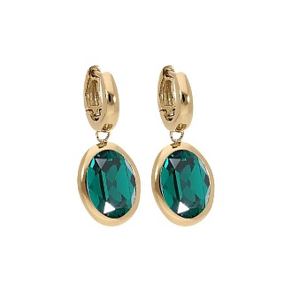 Серьги Creole TIVOLA small G emerald