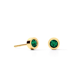 Пусеты Dark Green-Gold