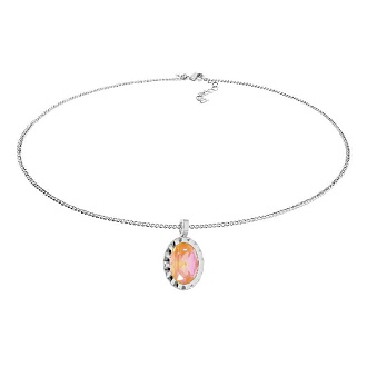 Колье TIVOLA UNICA big (S/P) Crystal orange ignite 3cm