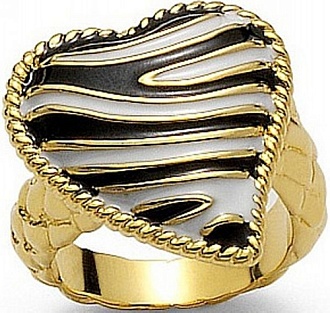 SCI908 014 JUST ZEBRA AN.CUORE GOLD (PS)