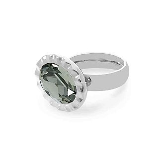 Кольцо TIVOLA UNICA big (S/P)Black diamond 54