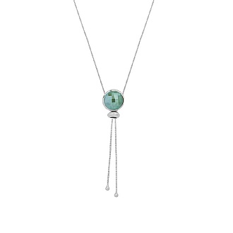 Колье pearl green quartz